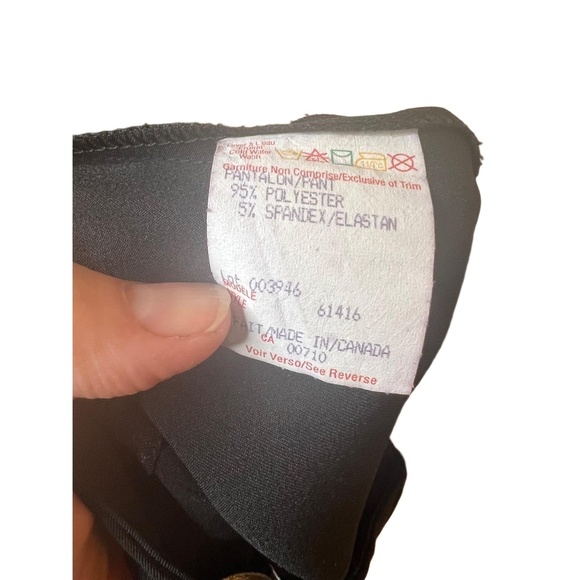 Joseph Ribkoff Black Crop Floral Crochet Lace Pants Womens Size 8 High Rise - Picture 13 of 14